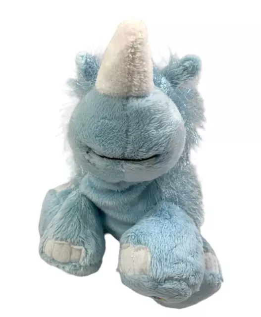 Ganz Webkinz Blue Rhino Long Hair Plush Stuffed Animal Toy HM196 No Code