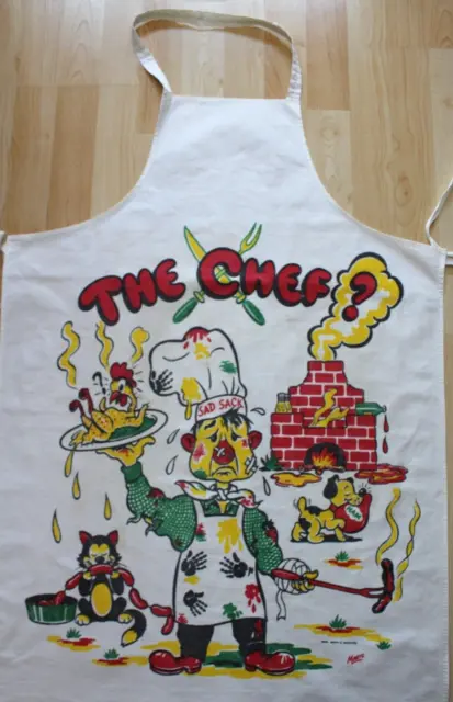 Vintage Novelty BBQ Bib Apron 'The Chef?'