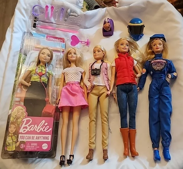 Lot Of 5 Mattel Barbie Dolls