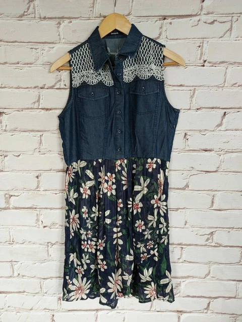 Desigual Robe Femme Robe Robe Robe Abito Gr. 42 D40 Robe d'été sans manches