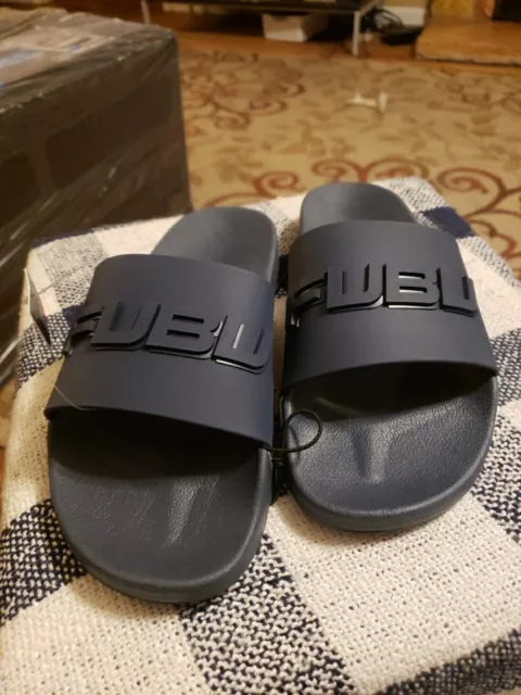 Fubu Slip On Mens Black Sandals Slippers Size 8