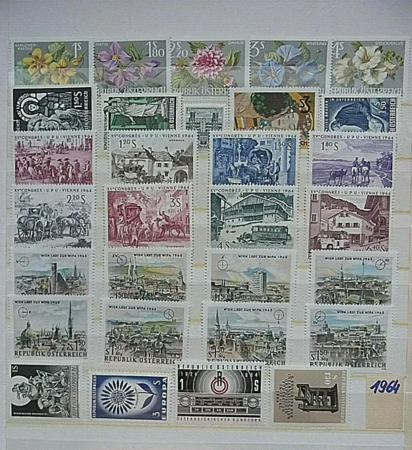 : Lot aus Jahrgang ,,Österreich 1964" Postfrisch
