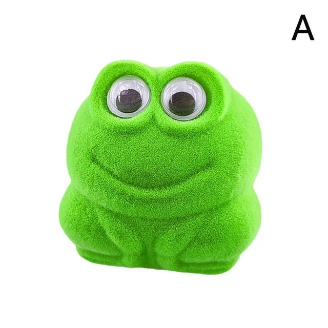 Green Box Frog Rings Cute Frog Rings Box Couple Rings Accessories Gift