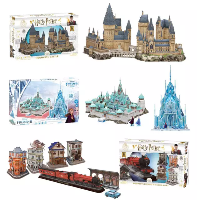 3D Puzzle in Harry Potter Hogwarts Express, Castle or Frozen II Ice Palace