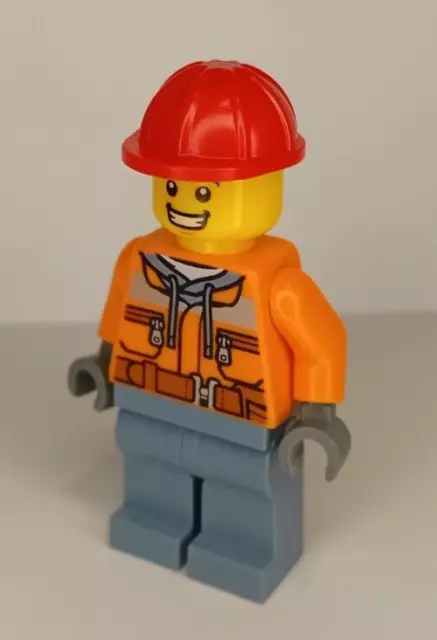 LEGO City: Construction - Worker, Male 'Orange Safety Jacket' - (cty1691).