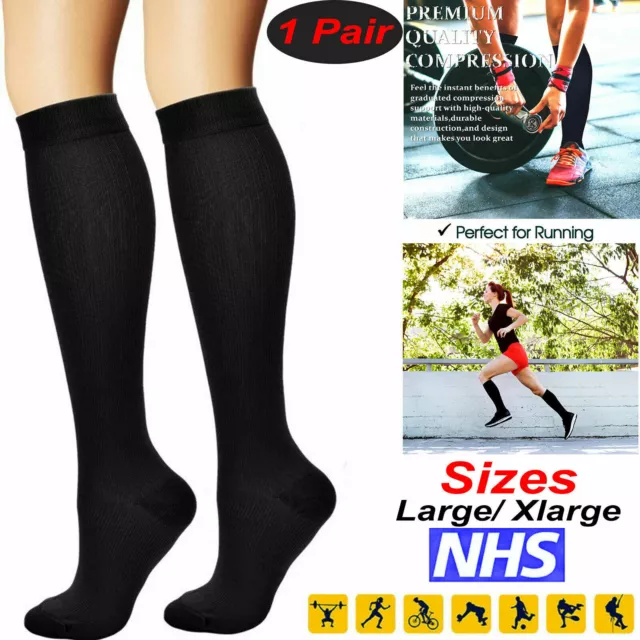 Compression Socks Stockings Womens Mens Knee High Medical 20-30 mmHG S-XXL