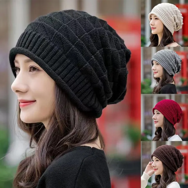 Cappello da sci neve all'aperto da donna accogliente berretto lavorato a maglia
