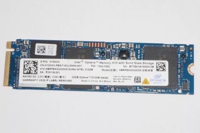 NEW Intel OPTANE H10 512GB PCIe NVMe M2 Solid State Drive HBRPEKNX0202A 2021 SSD