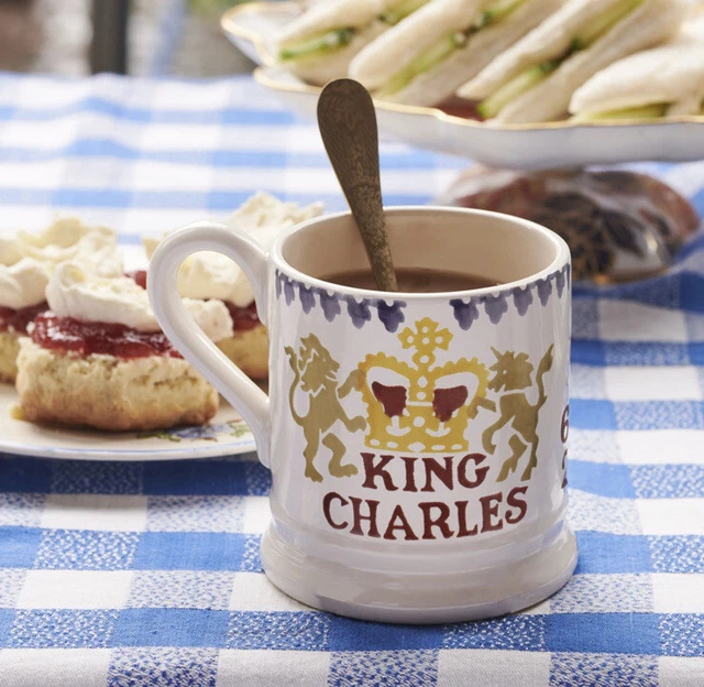 NEW EMMA BRIDGEWATER 1st mug KING CHARLES III coronation 2023 white