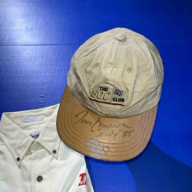 Rare! 1983 Indy 500 Winner Tom Sneva Signed Cap And TNN MOTORSPORTS SHIRT
