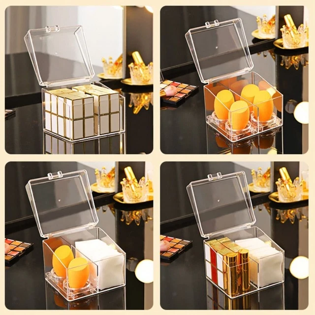 Wattes bolsa organizador algodón pad almacenamiento almacenamiento sbox soporte caja