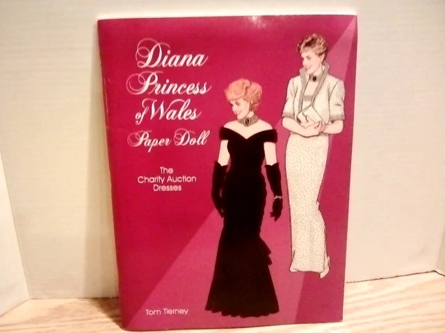 diana princess of wales paper doll the charity auction dresses RARE Vintage 1997 Tom Tierney 'Diana Princess of Wales' Paper Doll Book -The Charity Auction Dresses