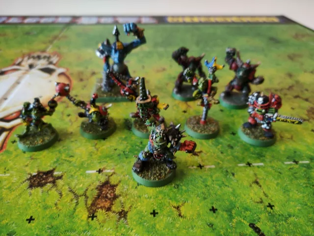 Blood Bowl Games Workshop Oldhammer Orks Goblins Starplayer Metall Fantasy