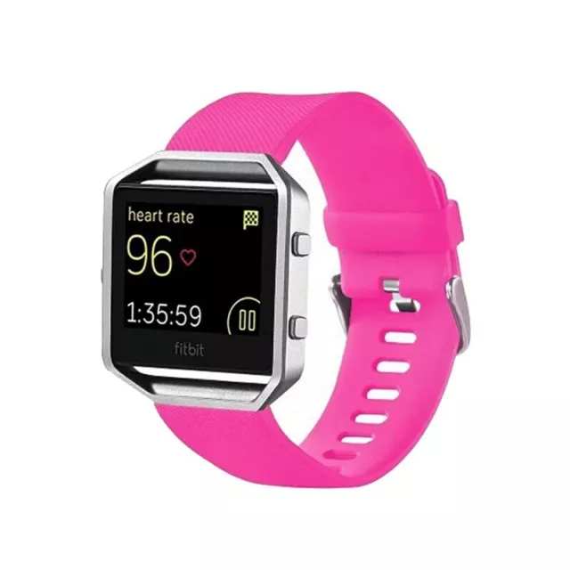 Kunststoff / Silikon Uhr Armband für Fitbit Blaze Watch Pink Zubehör 17-20 cm