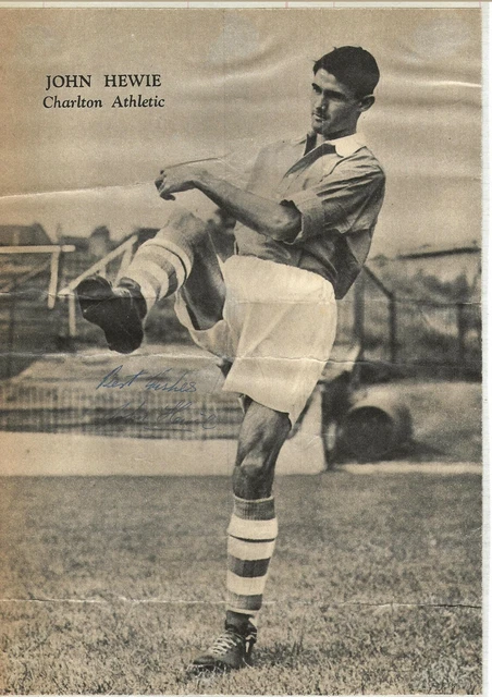 John Hewie Charlton Athletic Fc 1949-1966 Scotland Int Rare Original Autograph