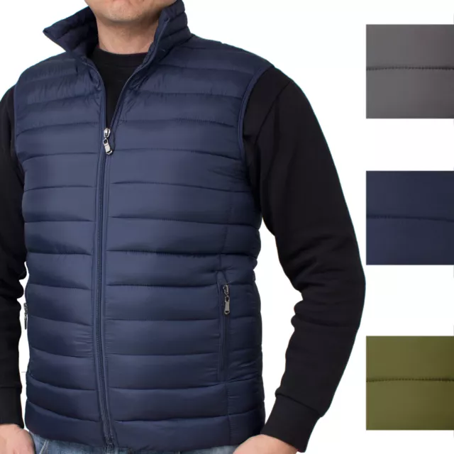 Smanicato Uomo Slim Fit Giubbotto Giubbino Giacca Piumino Gilet Senza Maniche