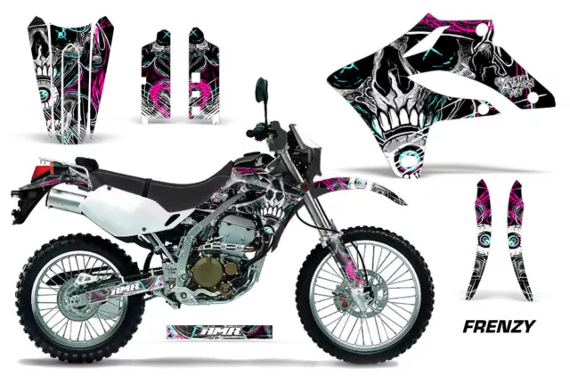 MX Graphics kit Decal for Kawasaki KLX250 D-Tracker 2004-2016 FRENZY SIL