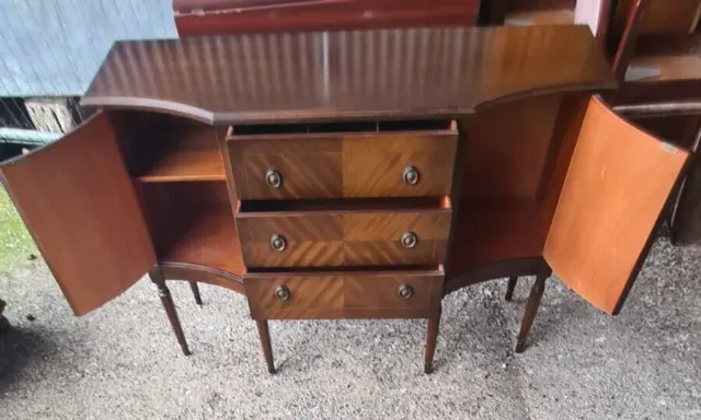 Wooden Edwardian sideboard. Very good condition.