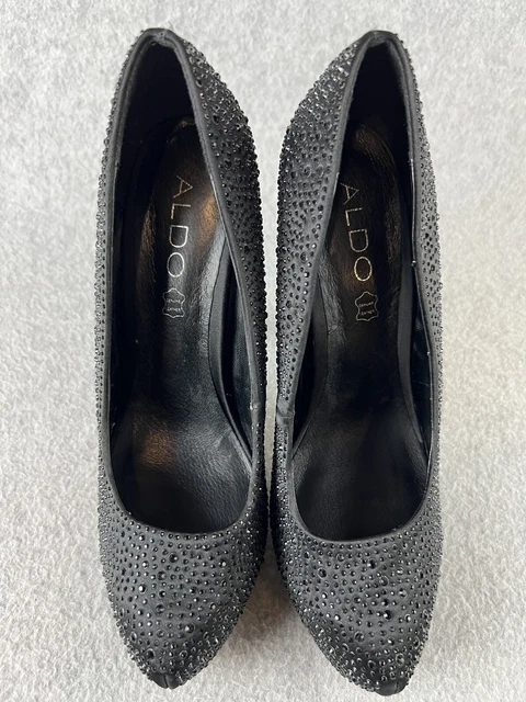 Escarpins Plats Noirs à Strass Shoedazzle - Taille 12 US Femme - Neuf Avec Boîte