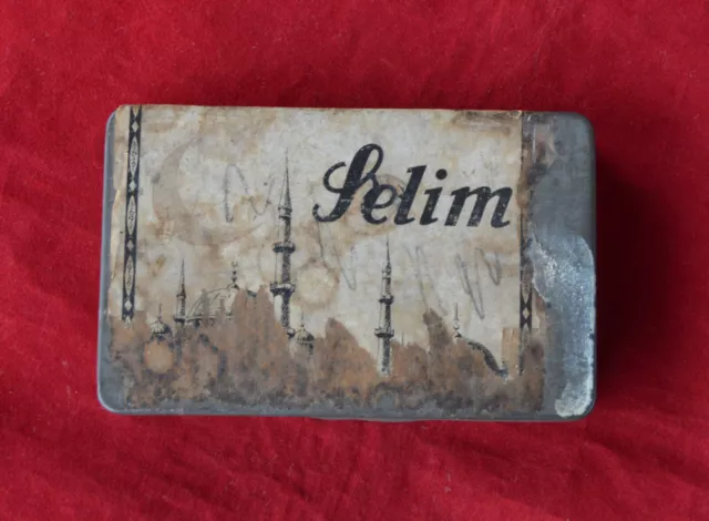 GERMAN WWII WEHRMACHT SOLDIER CIGARETTES RATION TIN BOX "Selim" War Relic
