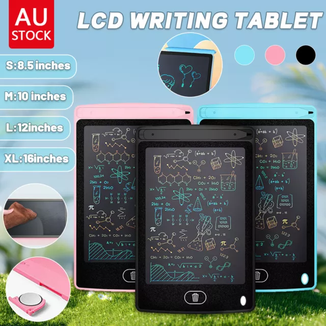 10"12"16”LCD Writing Tablet Drawing Board Colorful Doodle Handwriting Pad HOT