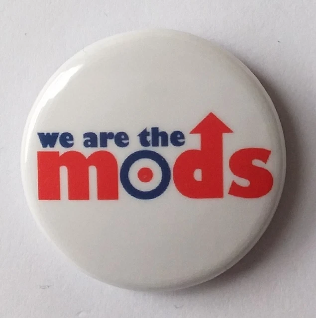MOD BUTTON BADGE Roundel Bullseye Logo Paul Weller Mod Revival Pop Rock ...