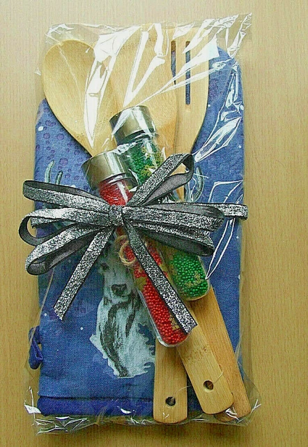Juego de regalo festivo de Navidad para hornear utensilios horno de ciervo guante y espolvorear pastel