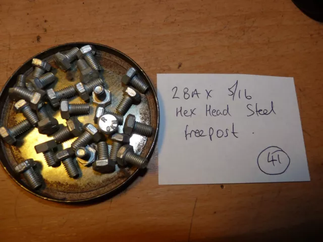 2 Ba X  5/16  Steel Hex Head - 20 Screws - Freepost