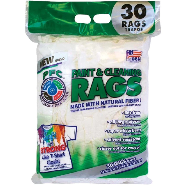 Precision-Fiber Cloth 12.5 In. x 16 In. Paint & Cleaning Rags (30 Count) Pack of