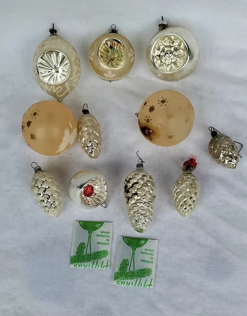 Cimier de sapin de noël en verre ancien - France