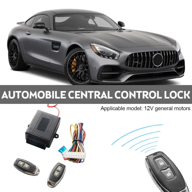 Keyless Entry Car Alarm System + 2 Flip Key Fob 2-Button Remote Control Lock Kit