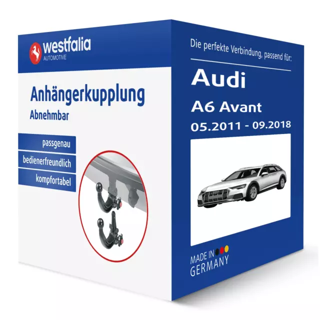 Westfalia Anhängerkupplung abnehmbar für AUDI A6 Avant Typ 4G/C7 AHK