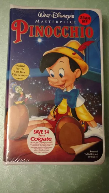 Sealed NEW Collectible Walt Disney Masterpiece Pinocchio (239) VHS
