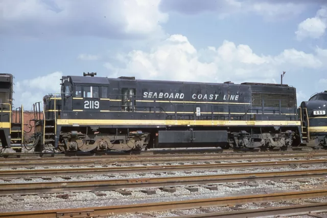 Original Slide SCL Seaboard Coast Line U25C #2119 - Birmingham AL 1972
