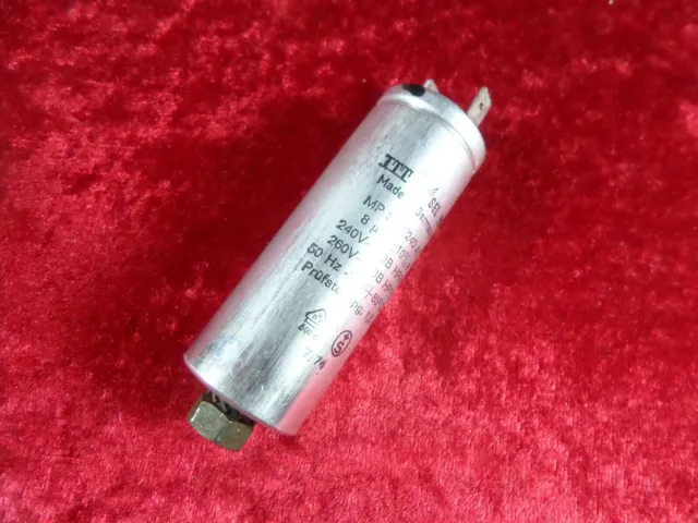 Condensador de arranque/condensador de motor de ITT. 8 μF para proyectores BAUER (n.o 4)
