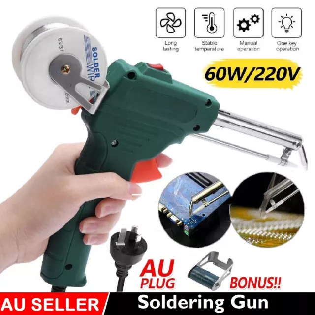 Electric Soldering Iron Gun Station Solder 60W Tin Welding Temperature Auto Tool