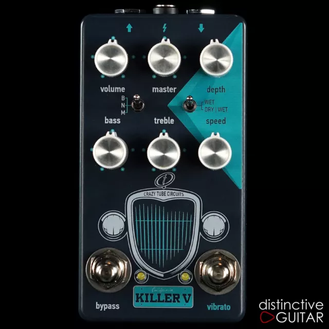 Brand New Crazy Tube Circuits Killer V Overdrive / Vibrato Guitar Effect Pedal