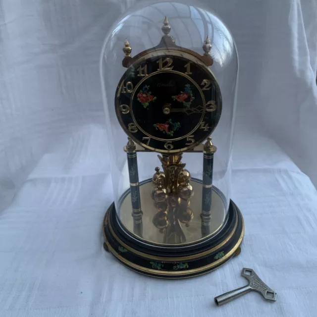 Vintage Kundo Anniversary Clock + Key Made In Germany Spares & Repairs