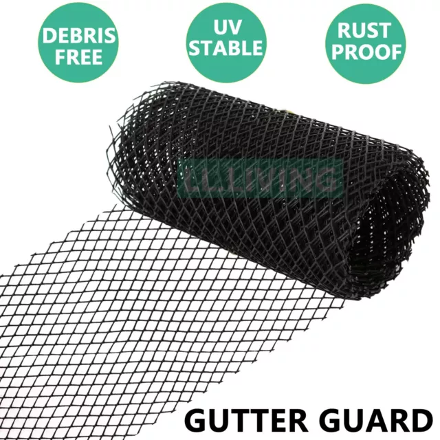 Gutter Guard Leaf Mesh Black Plastic Cover Fence Home Garden DIY 2m 16cm Au Bulk