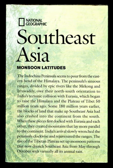 2009-7 July SOUTHEAST ASIA & KHMER EMPIRE National Geographic Map EUC - A3+
