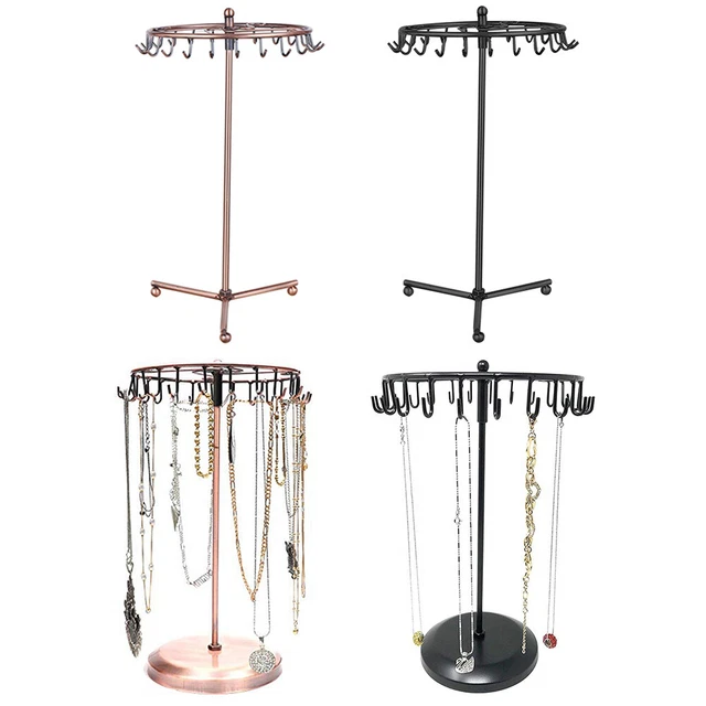 Rotating Jewelry Organizer Detachable Earrings Necklace Bracelet Display Stands