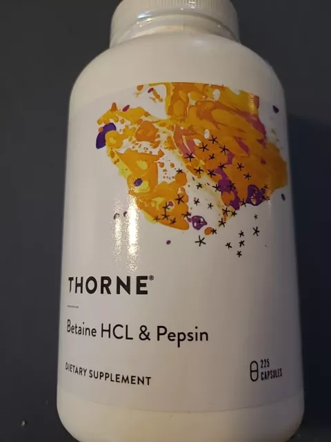 Thorne Betaine HCL & Pepsin, #225 Caps