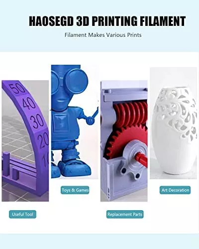 Haosegd 3D Printer Filament PLA 1.75mm 3-D Printing Materials 5 Colors Bundle... 3