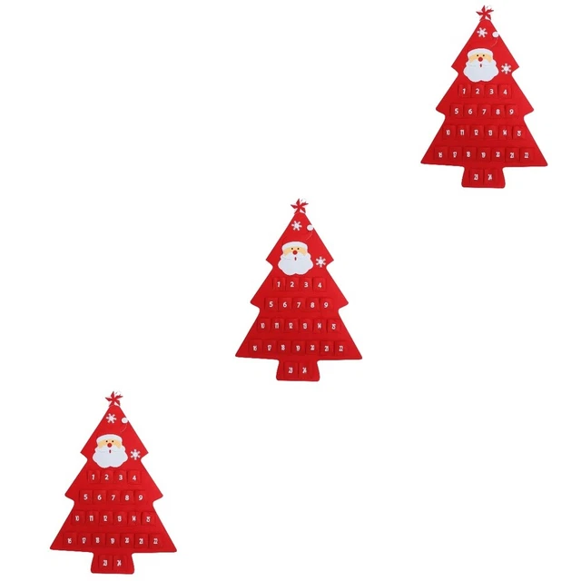 3 piezas Santa Claus Countdown Calendario Navidad Tema Home Decoration
