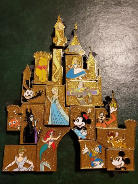 Rare 16 Pins Pin Puzzle Disney/Chateau (Edition Limitee)