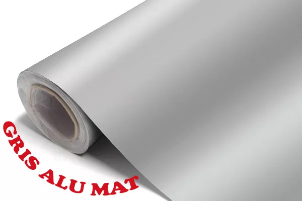 152 x 30 cm FILM VINYLE GRIS ALU MAT THERMOFORMABLE CAR WRAP TUNING DISCOUNT