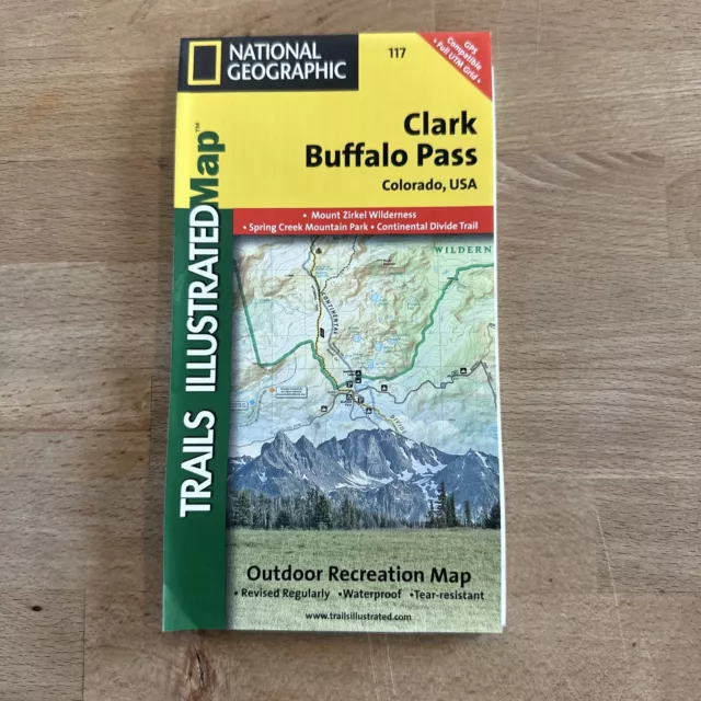 National Geographic Trails Illustrated Colorado Clark, Buffalo Pass Topo Map 117