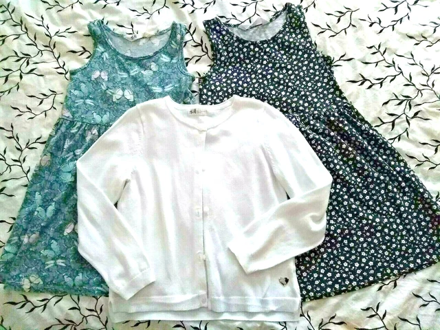 Girls Bundle Aged 4-6yrs. from H&M. Used. 2 x Dress and a Cardigan (350)