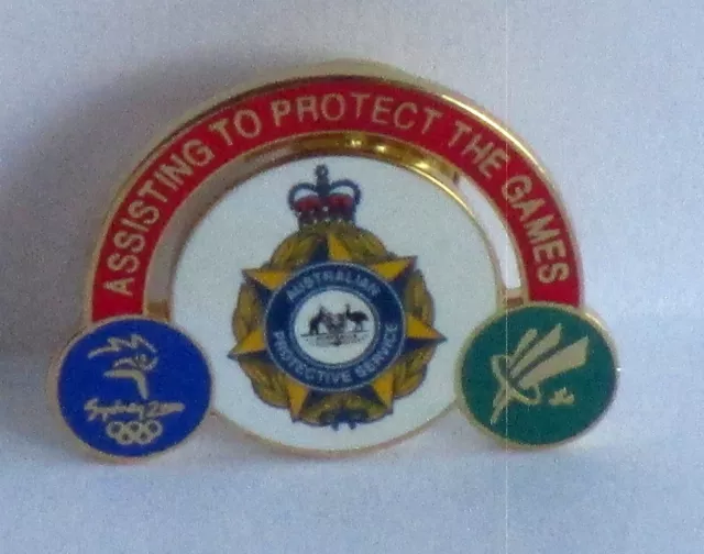 Australian Protective Services Sydney 2000 Olympic Games Rare Pin Badge #17