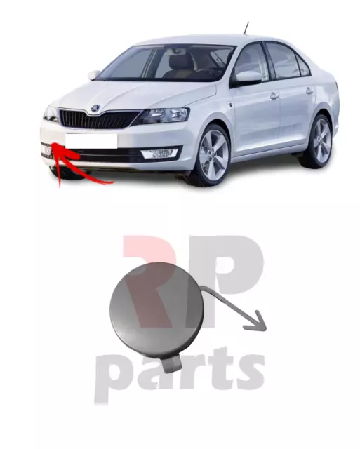 FOR SKODA FABIA 10-15, ROOMSTER 10-15 FRONT BUMPER TOW HOOK EYE COVER NO  PAINTED